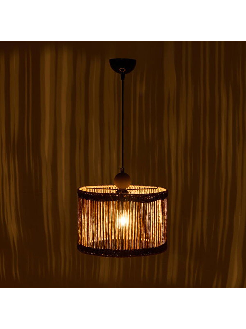 Brise Handmade Avize - Kahverengi / Antrasit - 20x30x30 cm-2