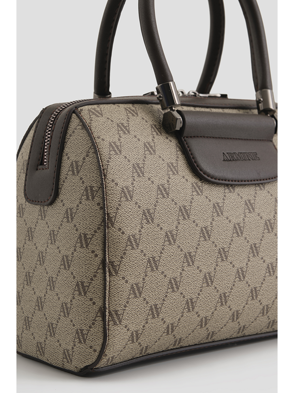 Bej Noktalı Çanta Vizon-1