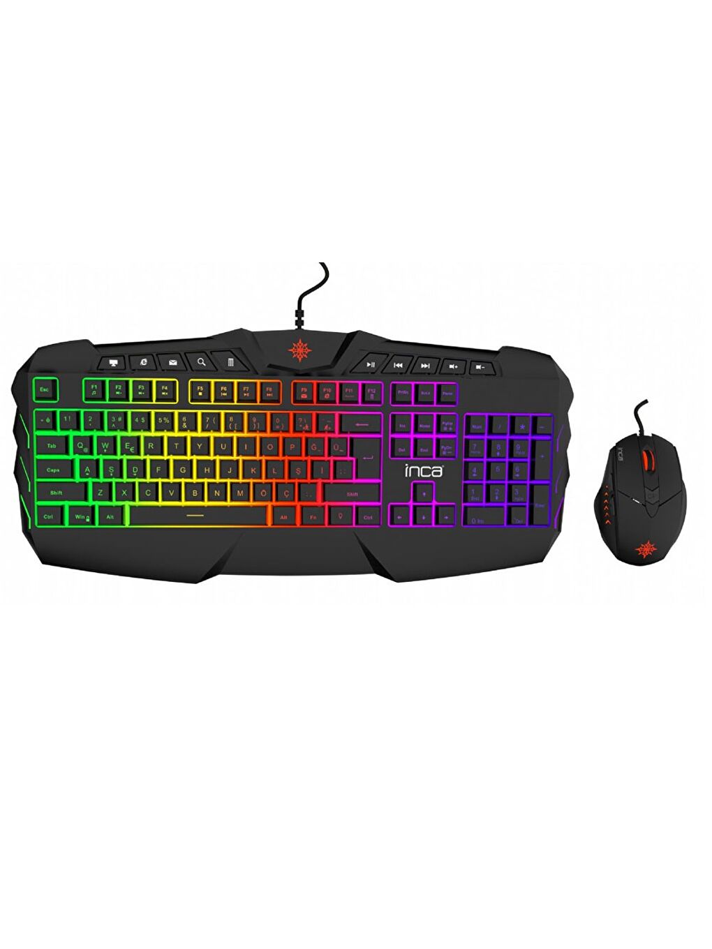 Ruthless IKG-310 Rainbow Effect Oyuncu Gaming Klavye + Mouse Seti