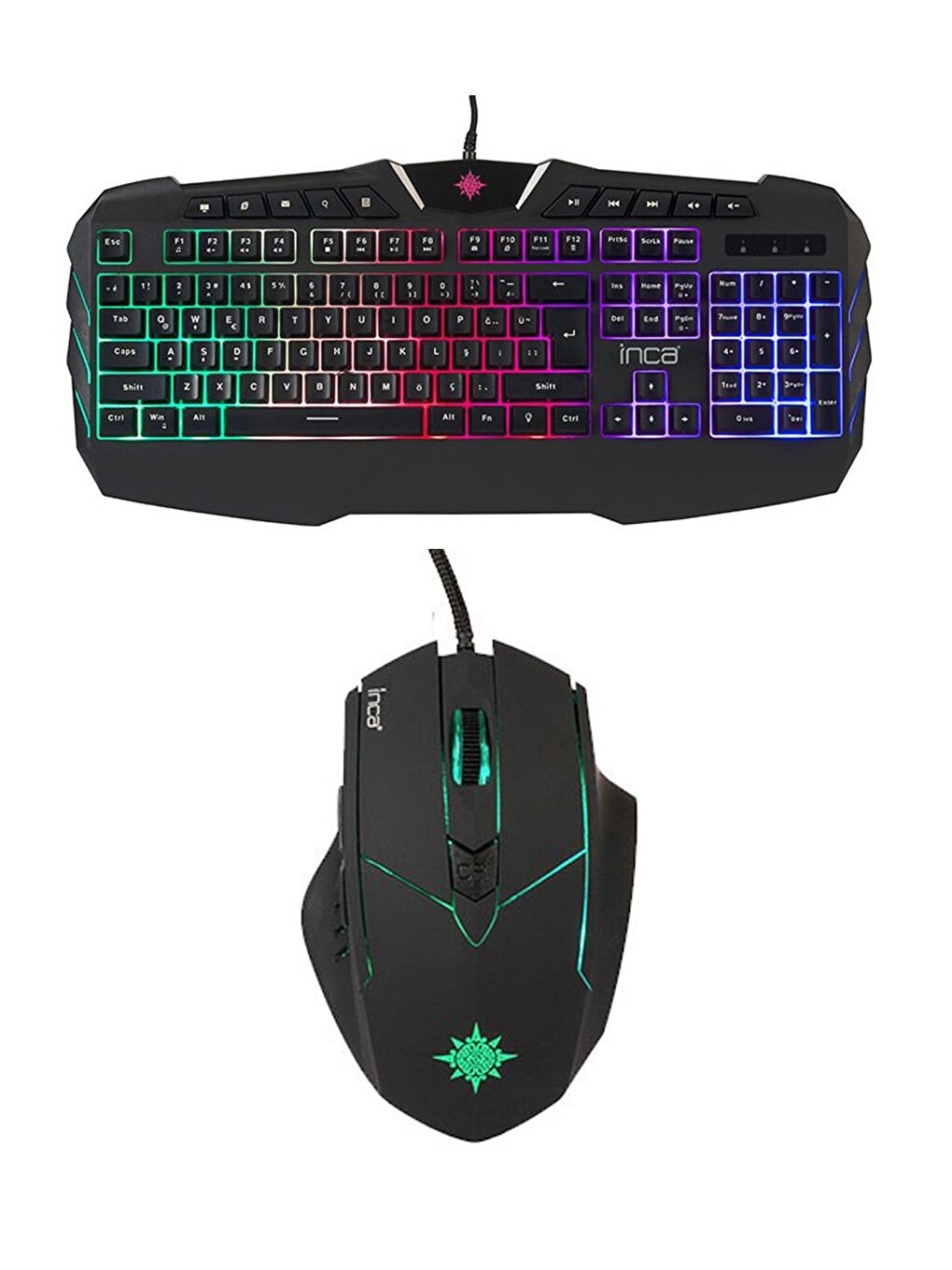 Ruthless IKG-310 Rainbow Effect Oyuncu Gaming Klavye + Mouse Seti-1