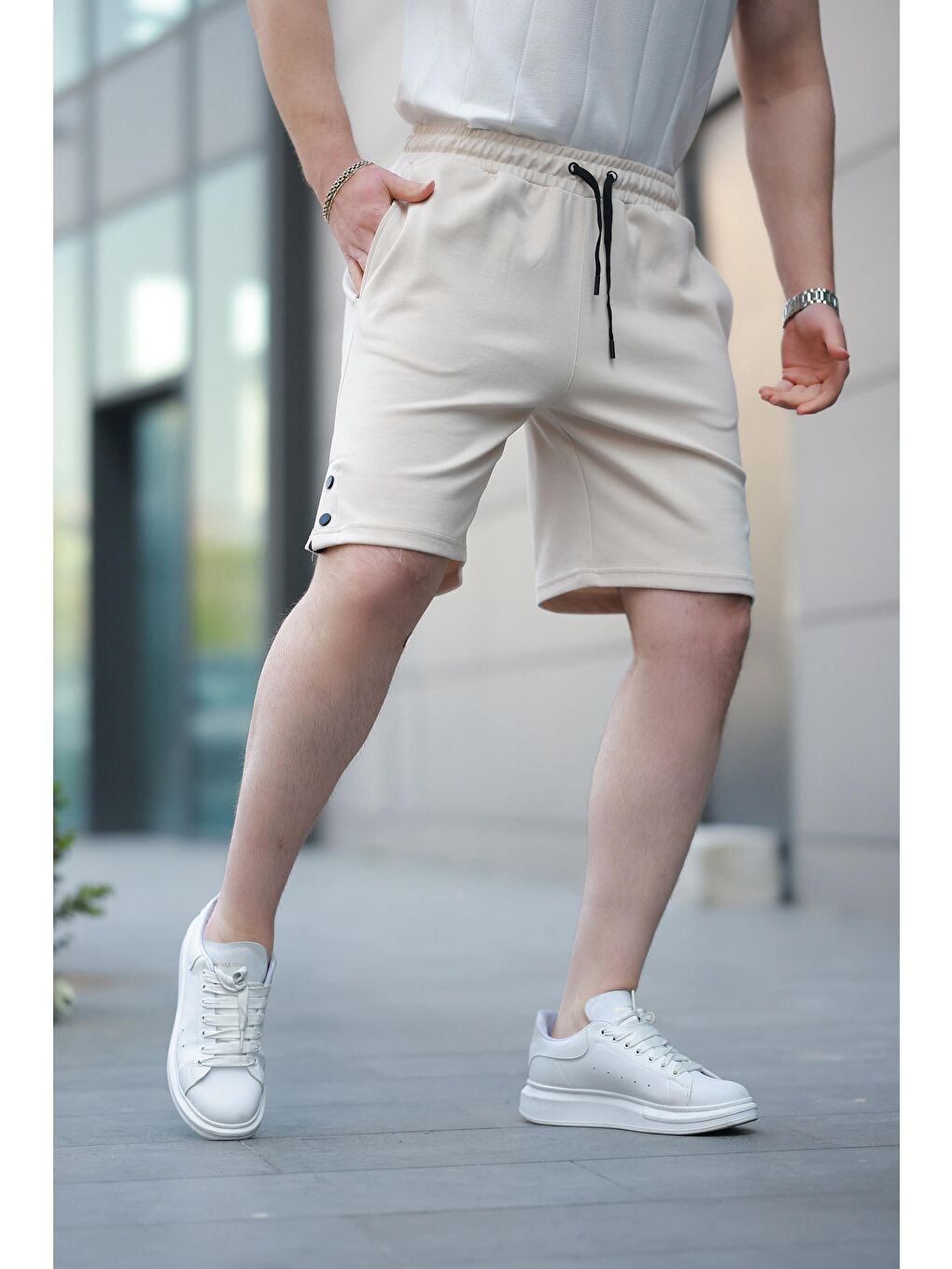 Bej Basic Erkek Şort E6567-2