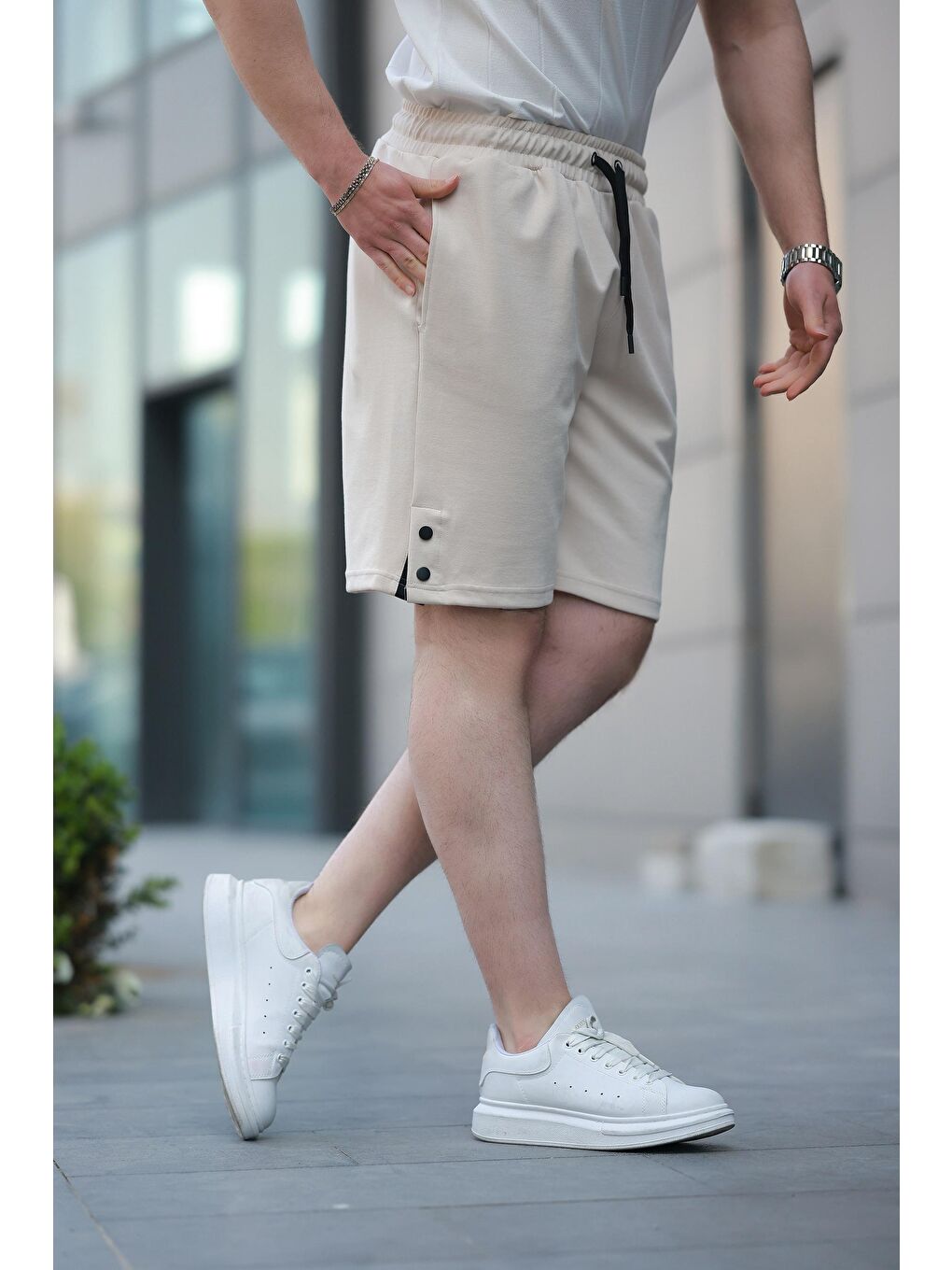 Bej Basic Erkek Şort E6567-3