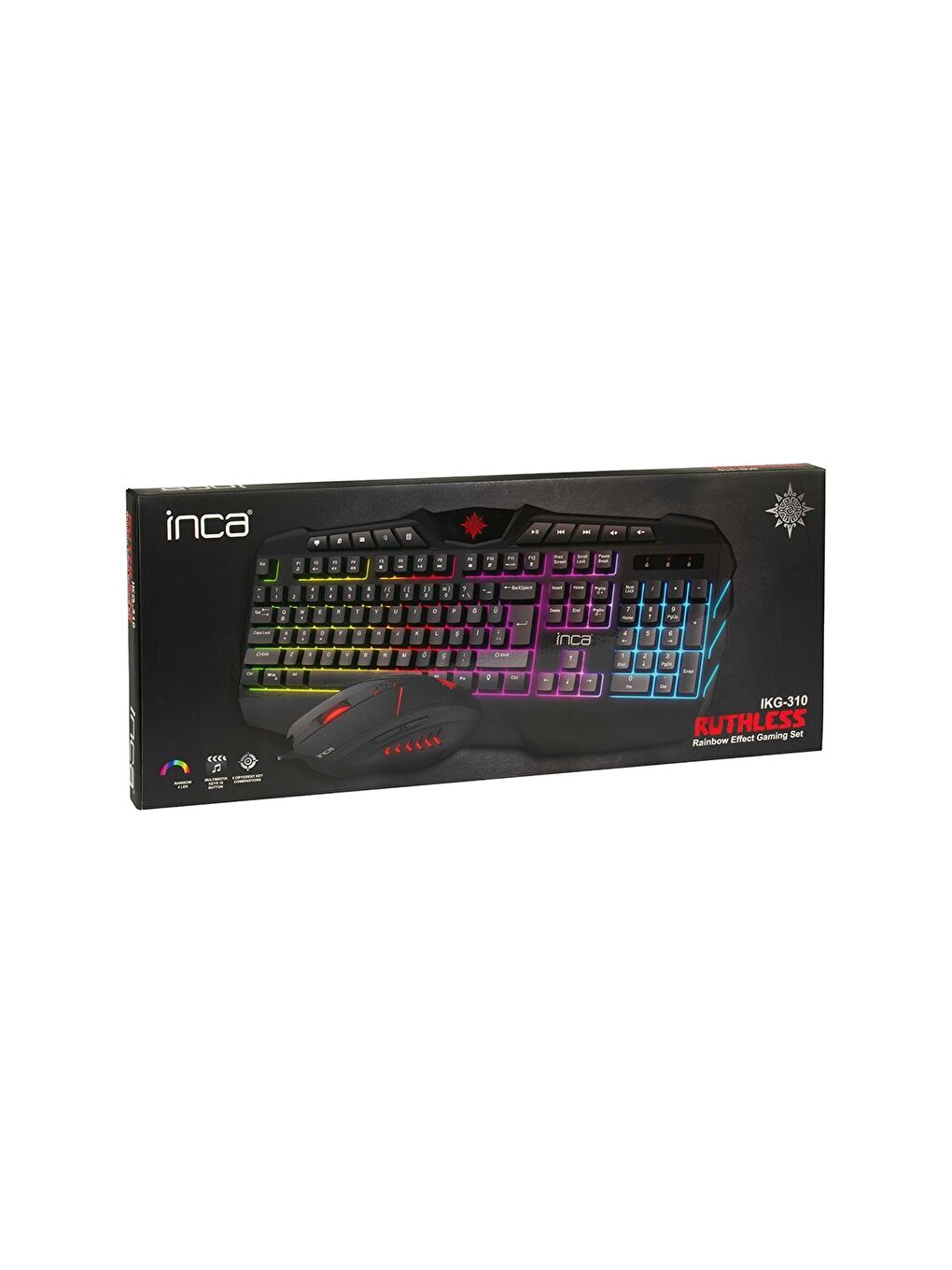 Ruthless IKG-310 Rainbow Effect Oyuncu Gaming Klavye + Mouse Seti-7