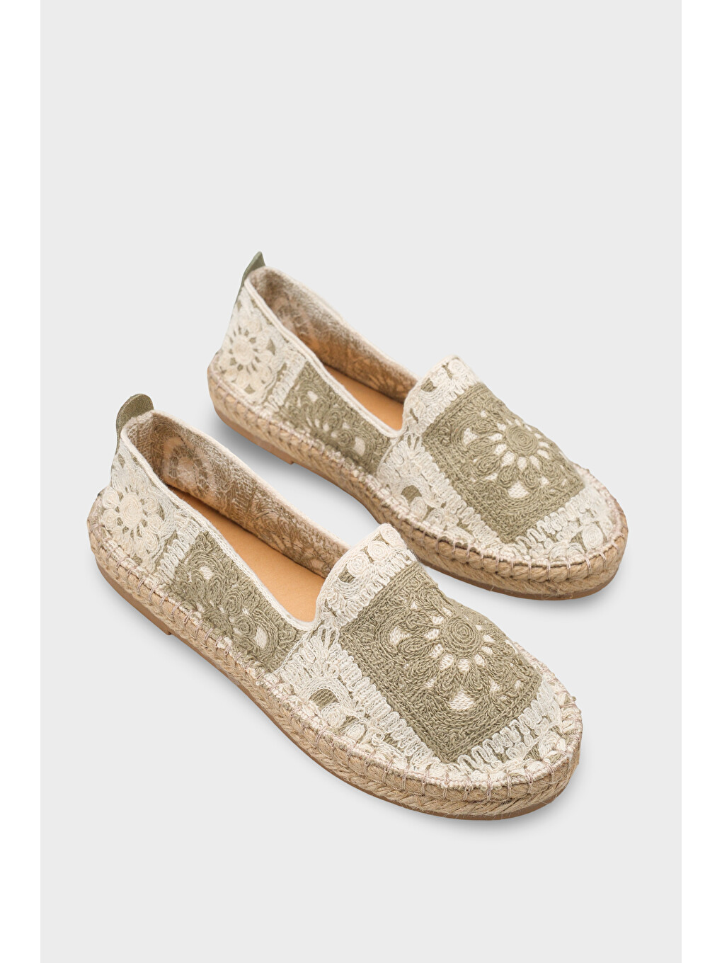 Yeşil Vera Örgü Kadın Espadril-1