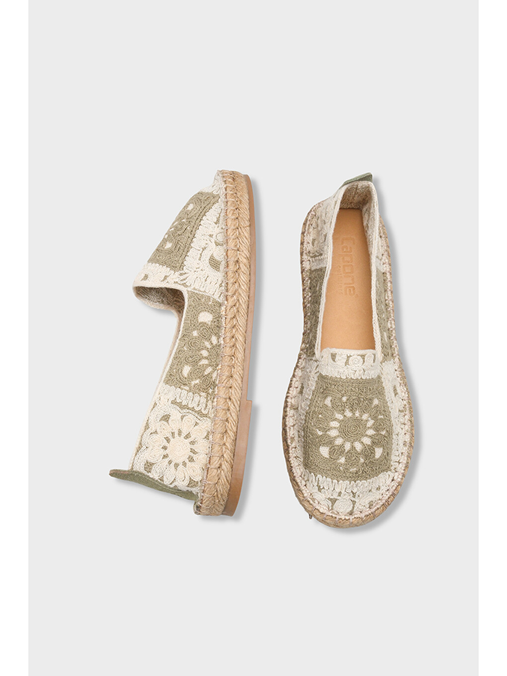 Yeşil Vera Örgü Kadın Espadril-4