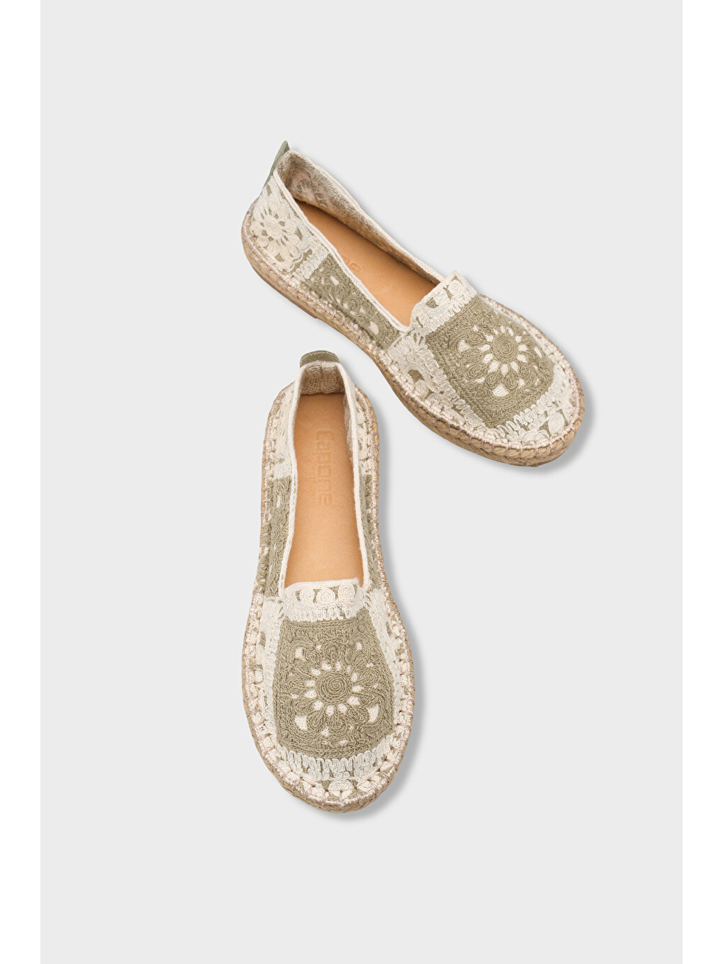 Yeşil Vera Örgü Kadın Espadril-5