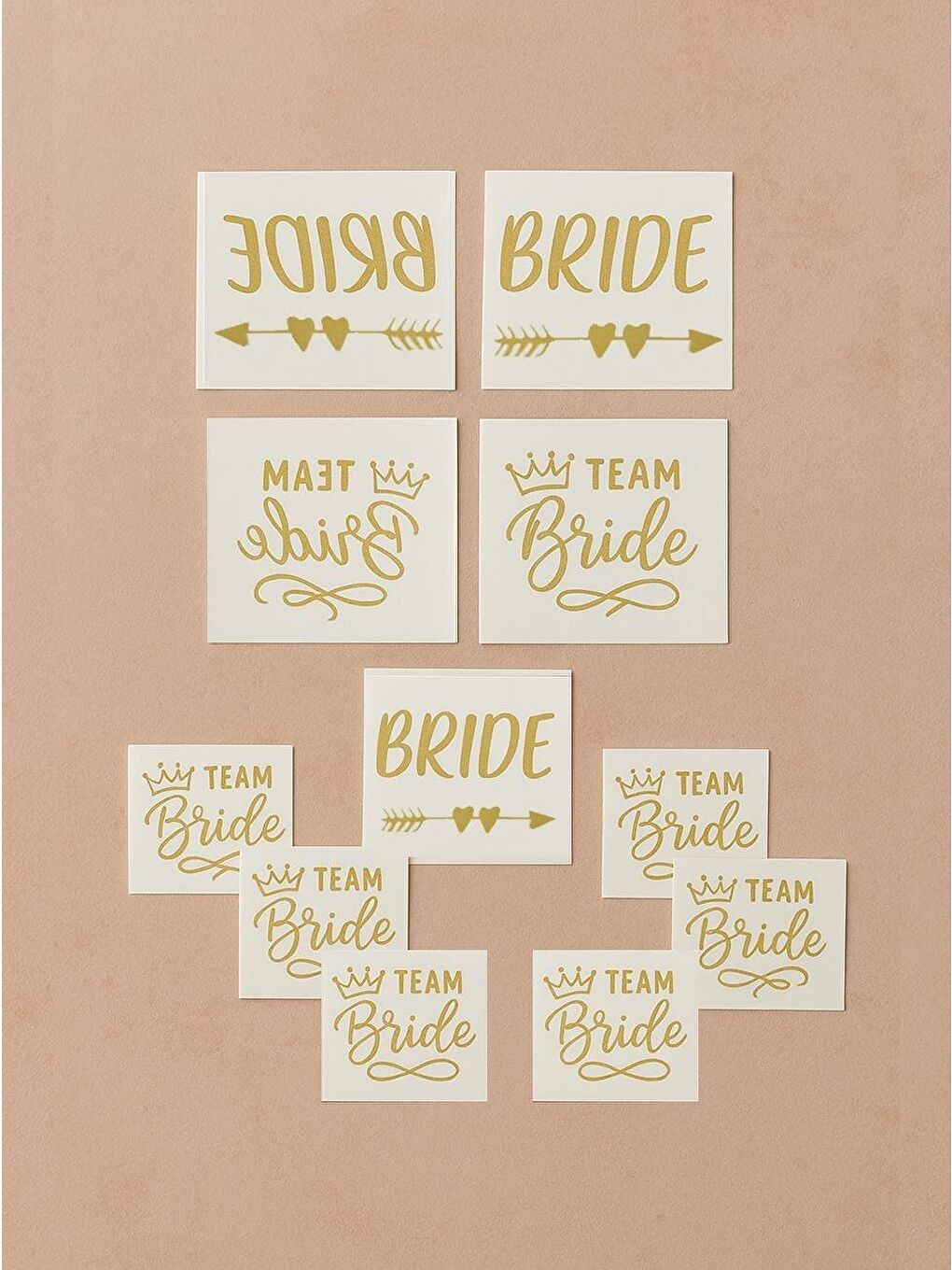 Sarı Bride To Be Karışık Dövme Bekarlığa Veda Partisi Dövme Seti Gold-1