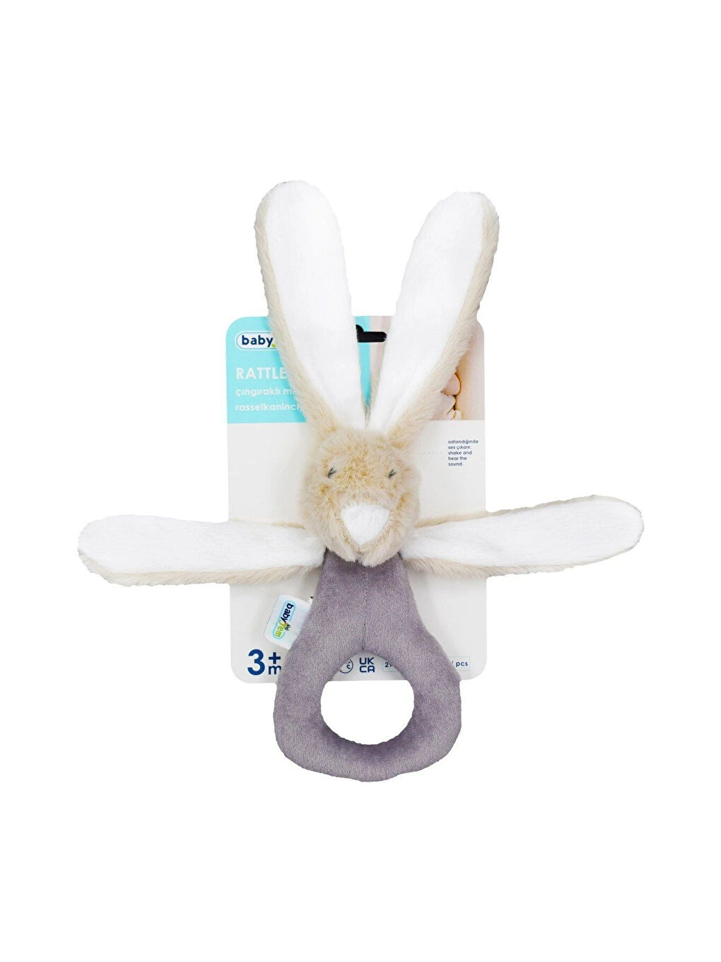 Tutmalı Çıngıraklı Mini Pelüş Tavşan Taş 842