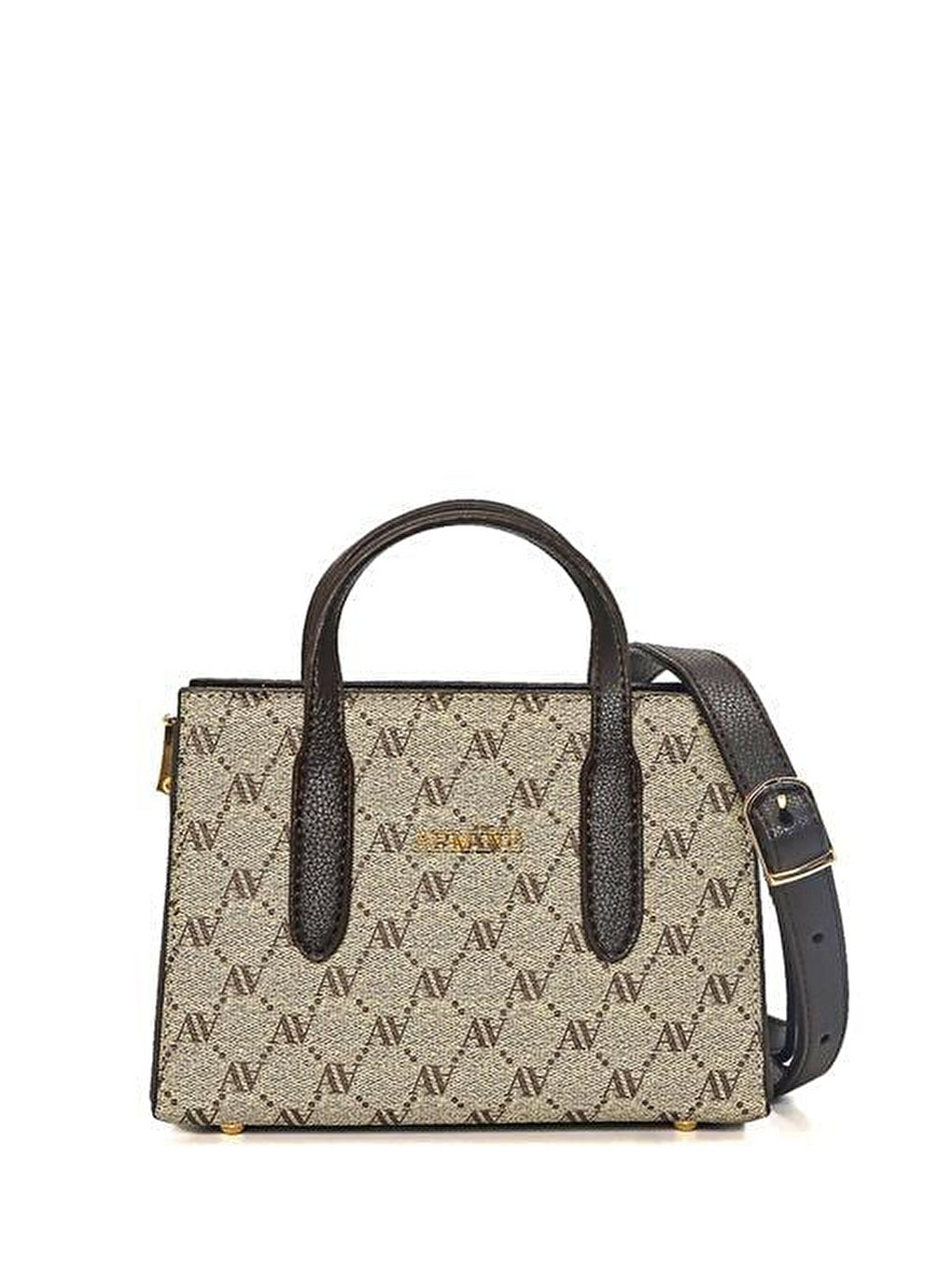 Bej Noktalı Çanta Vizon-4