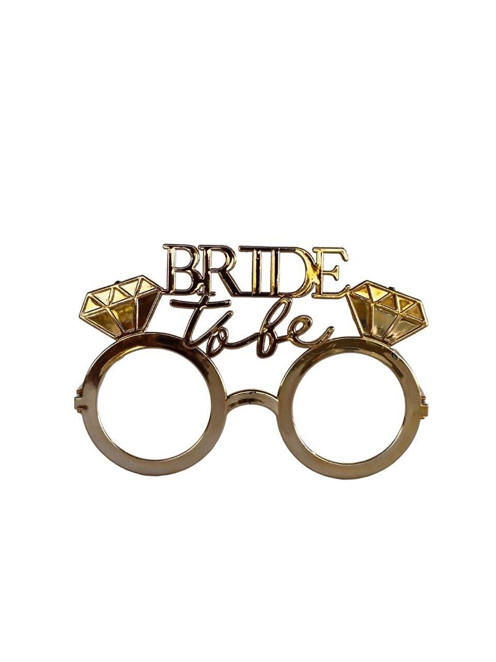 Sarı Bride to be Bekarlığa Veda Partisi Gözlüğü Tek Taşlı Bride Gözlük Bronz-1