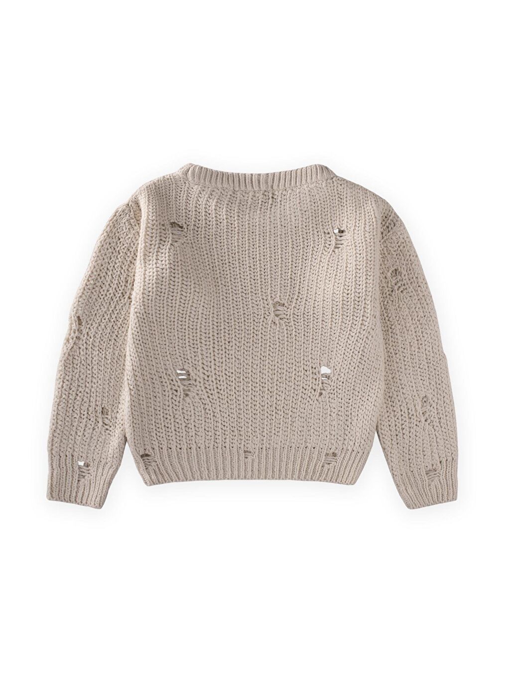 Bej Selanik Triko Kazak 2-8 Yaş Naturel-1