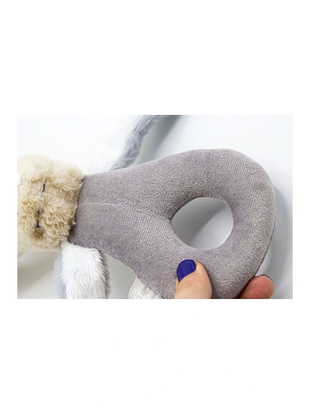 Tutmalı Çıngıraklı Mini Pelüş Tavşan Taş 842-4