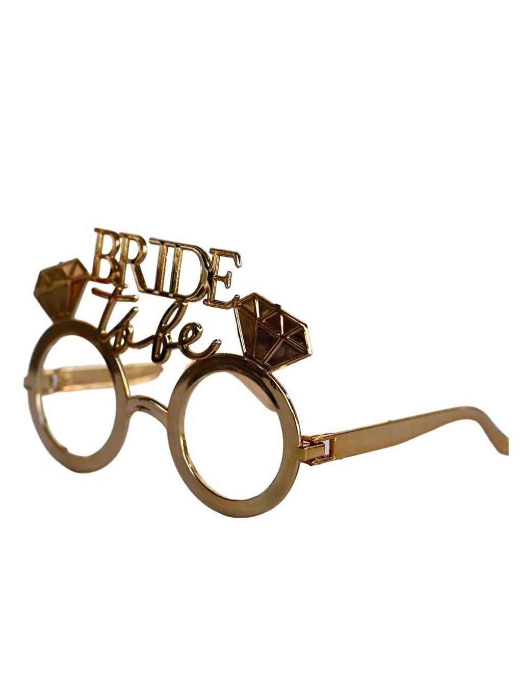 Sarı Bride to be Bekarlığa Veda Partisi Gözlüğü Tek Taşlı Bride Gözlük Bronz-2