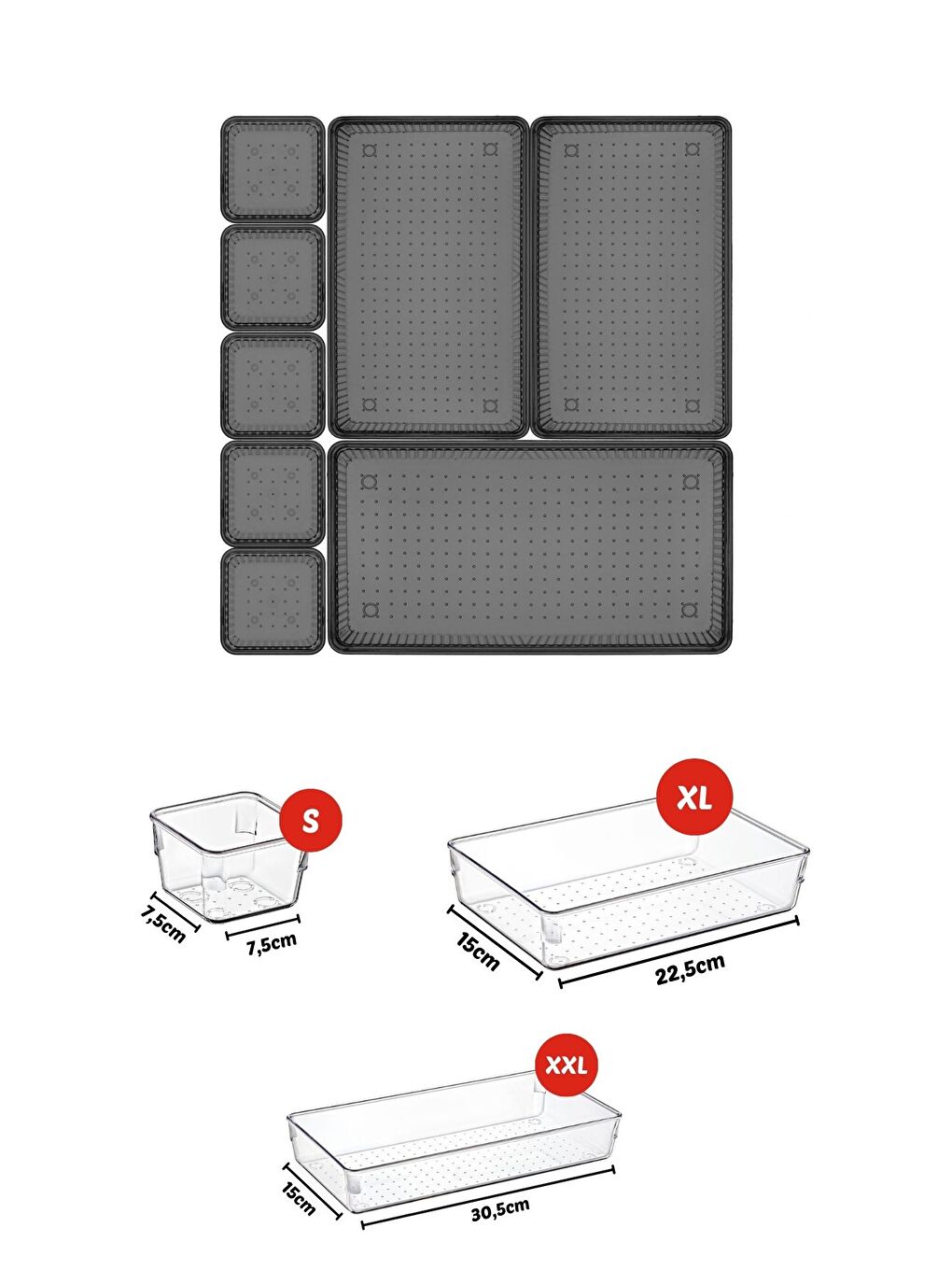 8 Parça Çekmece İçi Düzenleyici  Organizer Set-1