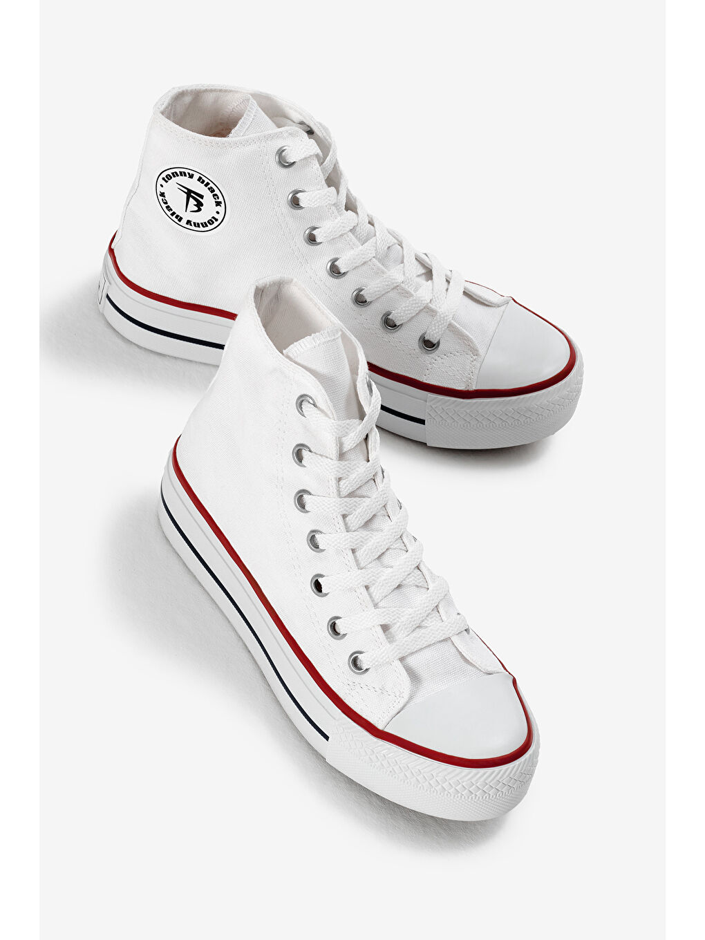 Kadın Beyaz Termo Kalın Taban Bağcıklı Uzun Keten Spor Ayakkabı-2