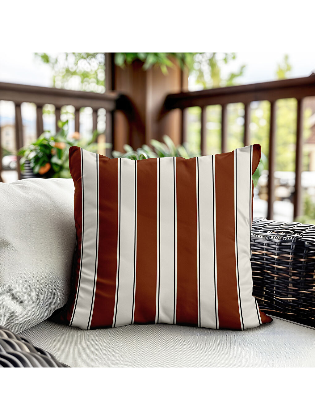 Karışık Çift Taraf Baskılı Kadife Doku Sonbahar Ve Kabak Desenli Kırlent Kılıfı