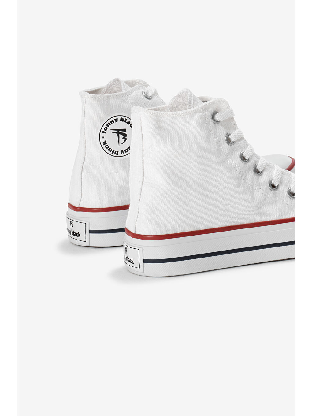 Kadın Beyaz Termo Kalın Taban Bağcıklı Uzun Keten Spor Ayakkabı-4