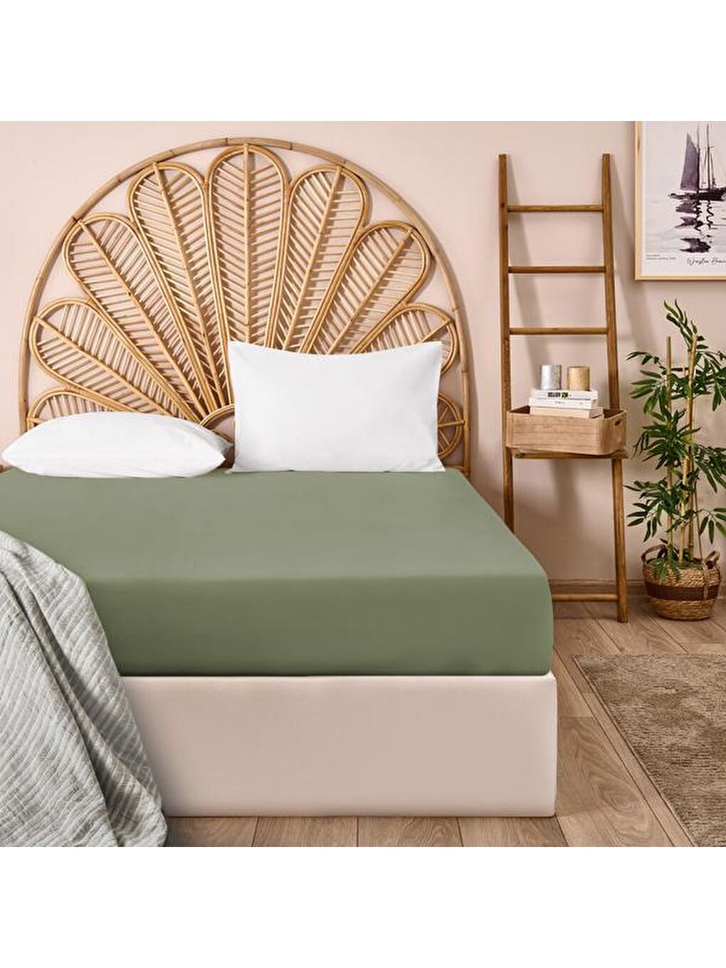 Soft King Size Çift Kişilik Çarşaf - Yeşil - 260x280 cm