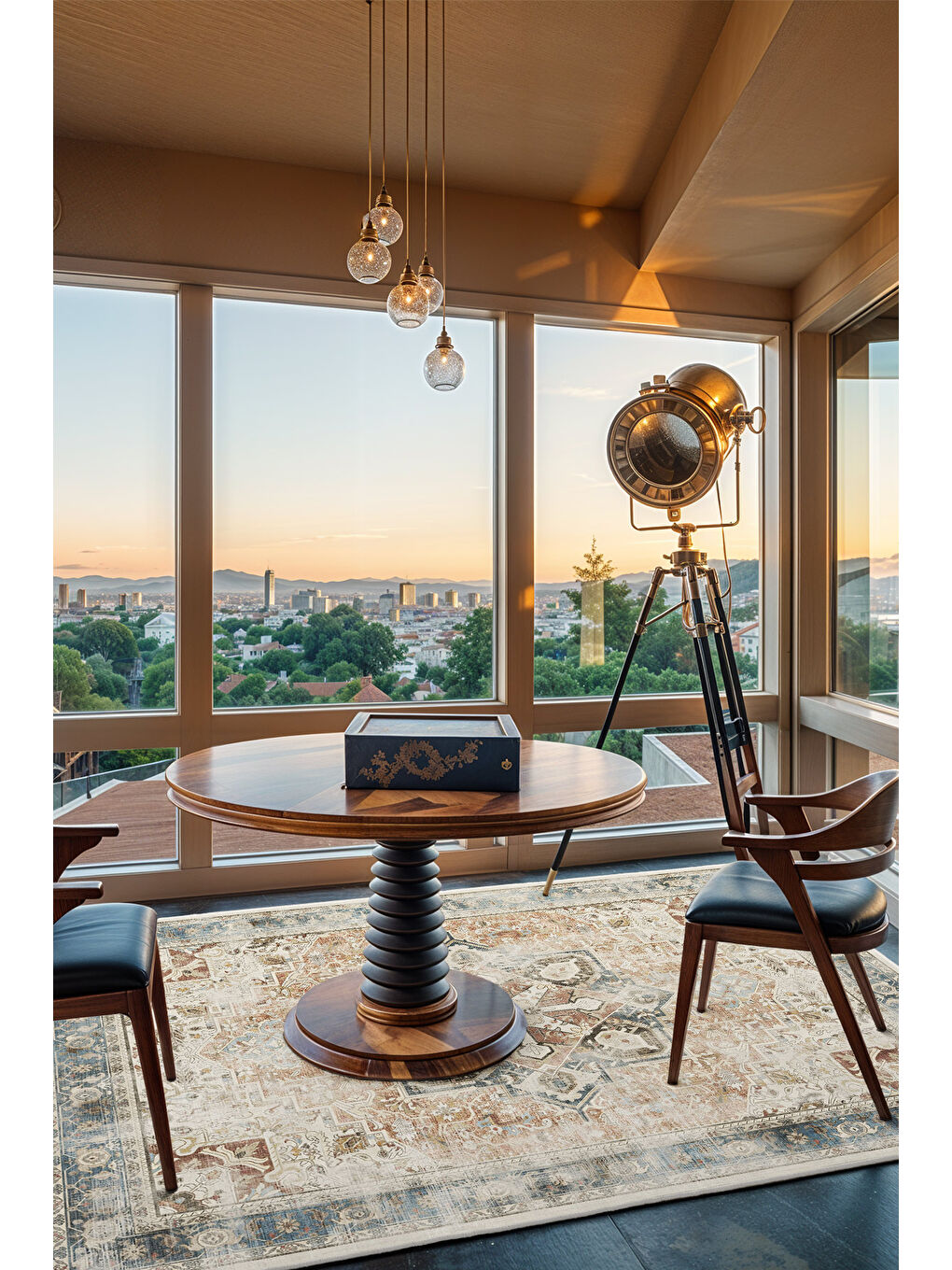 Turuncu Dekoratif Özel Tasarım Yıkanabilir İnce Kaymaz Tabanlı Modern Halı KECE FR02-1