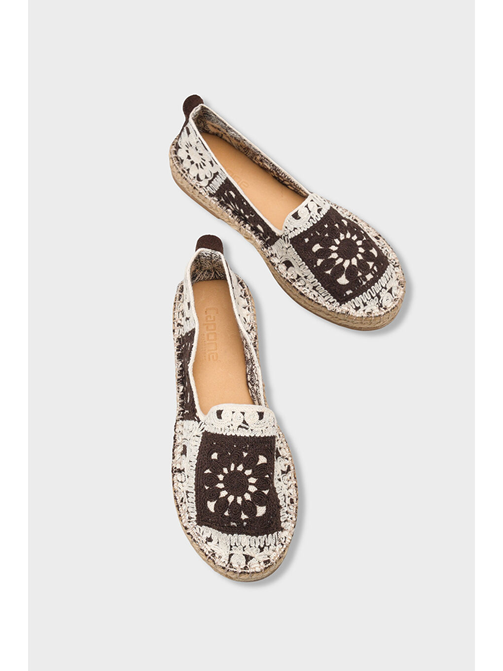 Kahverengi Vera Örgü Kadın Espadril-5
