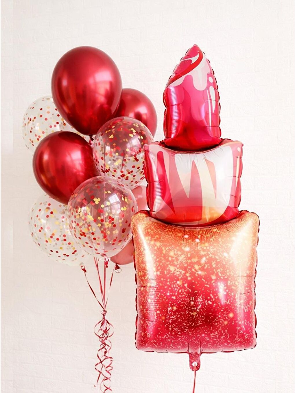 Fuşya Ruj Folyo Balon Bekarlığa Veda Partisi Dekoru 119 Cm