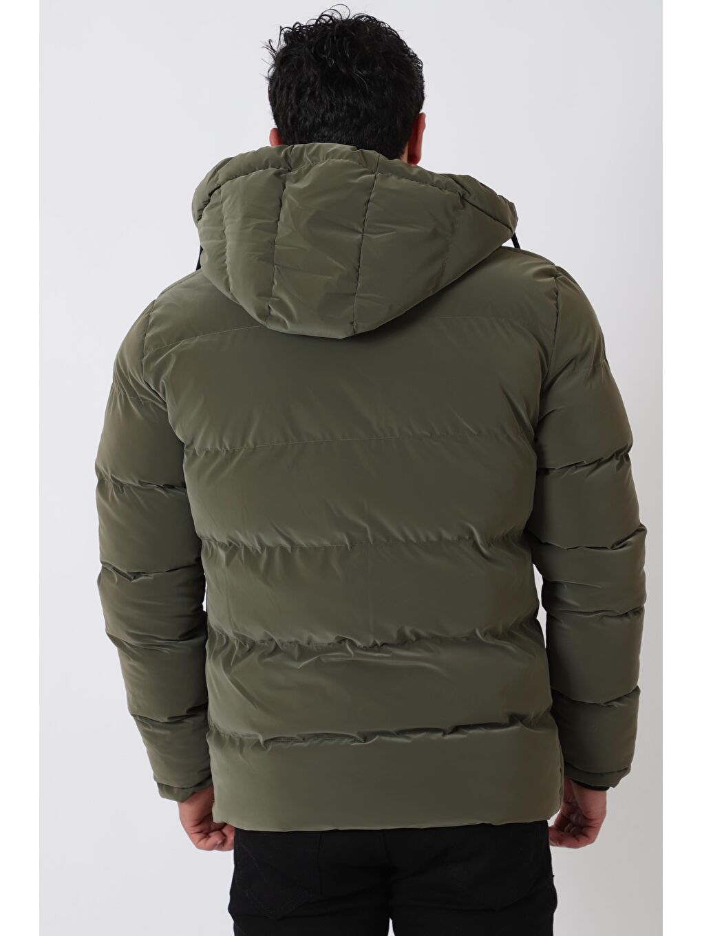 Haki Cep Fermuarlı Armalı Nova Kışlık Şişme Mont PLDP 2959-NM_50451-5