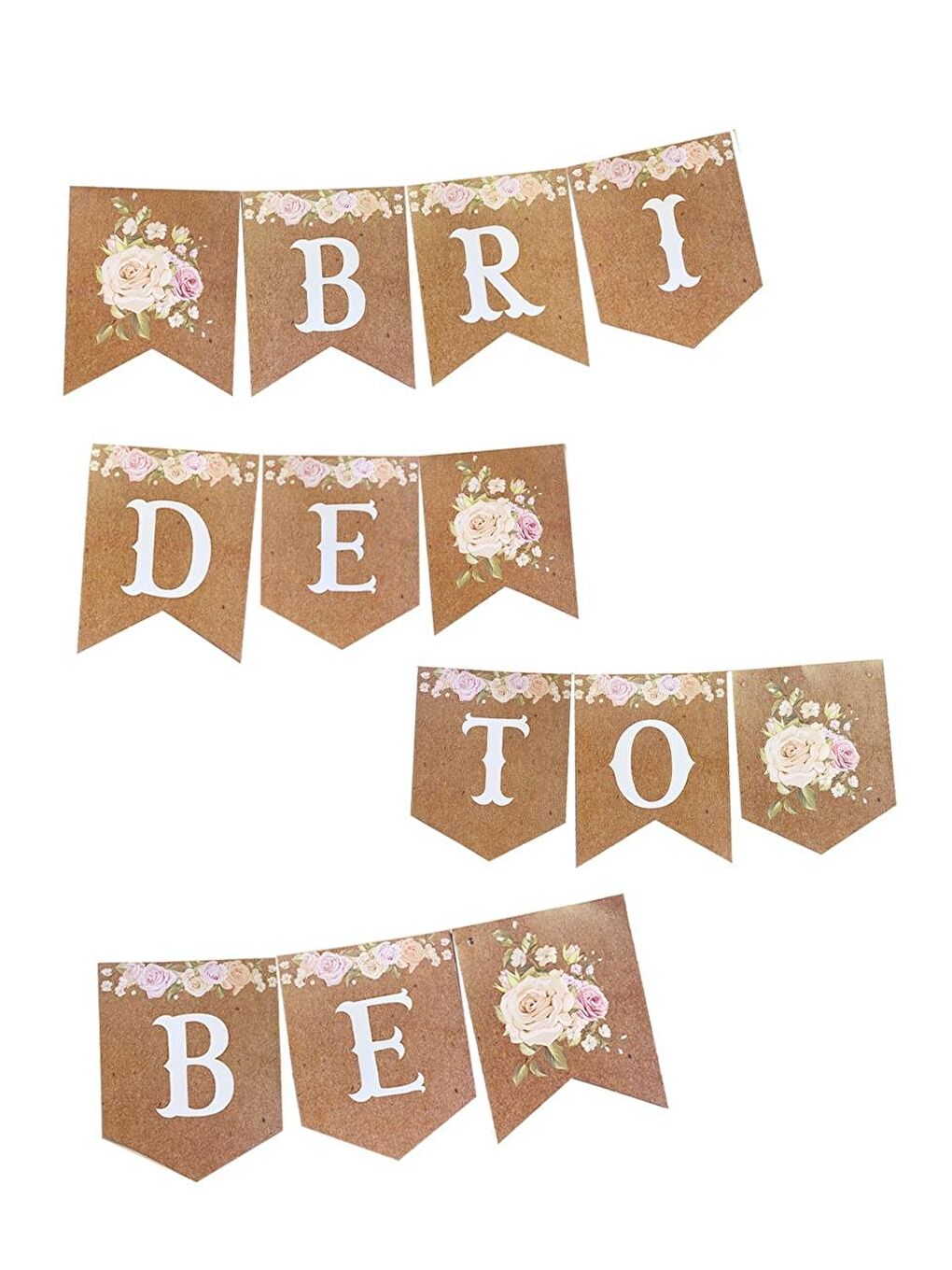 Kahverengi Bride To Be Uzar Yazı Bekarlığa Veda Parti Süsü-2