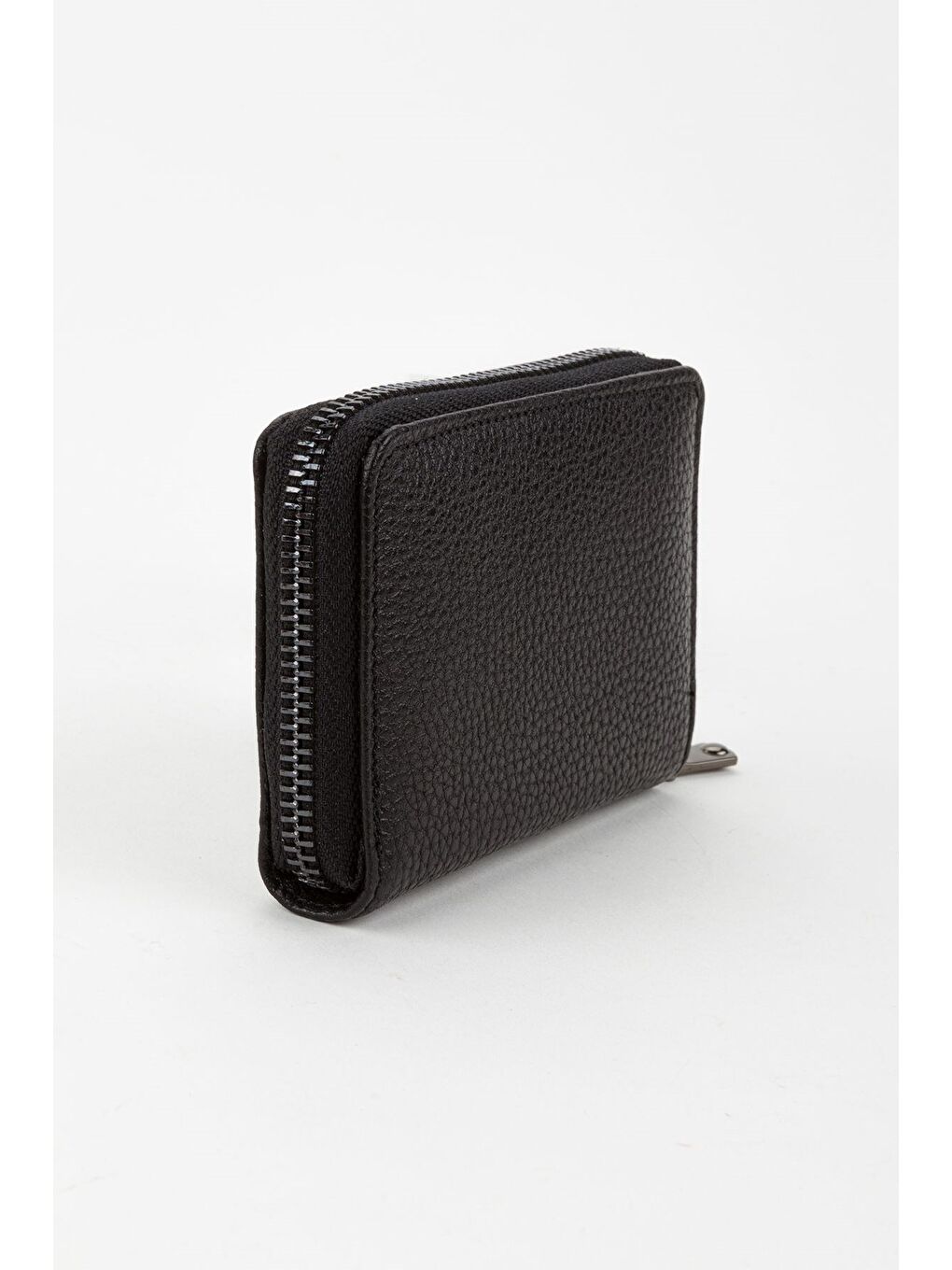 Siyah Kutulu Hakiki Deri  Fermuarlı El Portföyü Kartlık Cüzdan