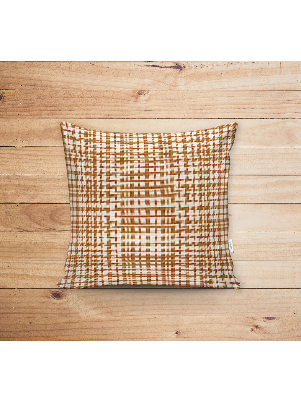 Karışık Çift Taraf Baskılı Kadife Doku Sonbahar Ve Kabak Desenli Kırlent Kılıfı-1