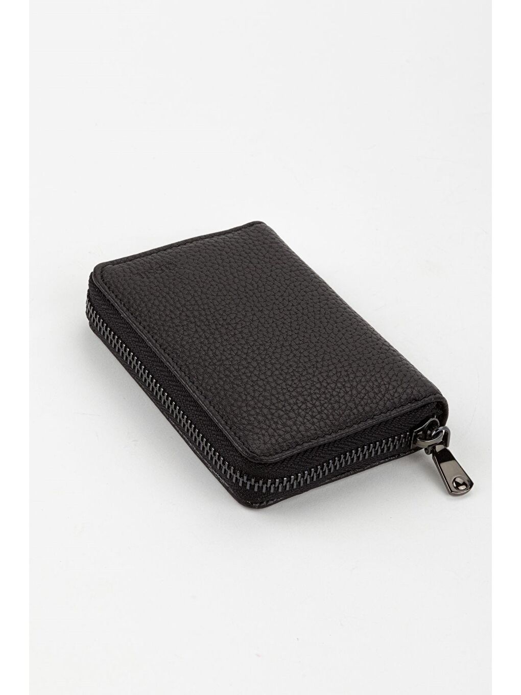 Siyah Kutulu Hakiki Deri  Fermuarlı El Portföyü Kartlık Cüzdan-4