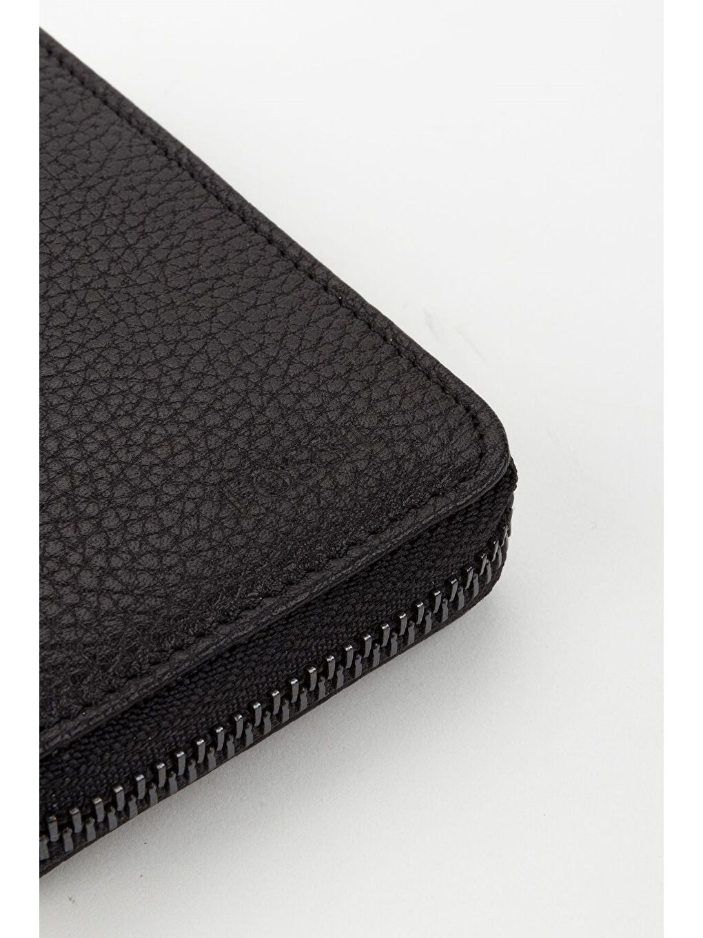 Siyah Kutulu Hakiki Deri  Fermuarlı El Portföyü Kartlık Cüzdan-5
