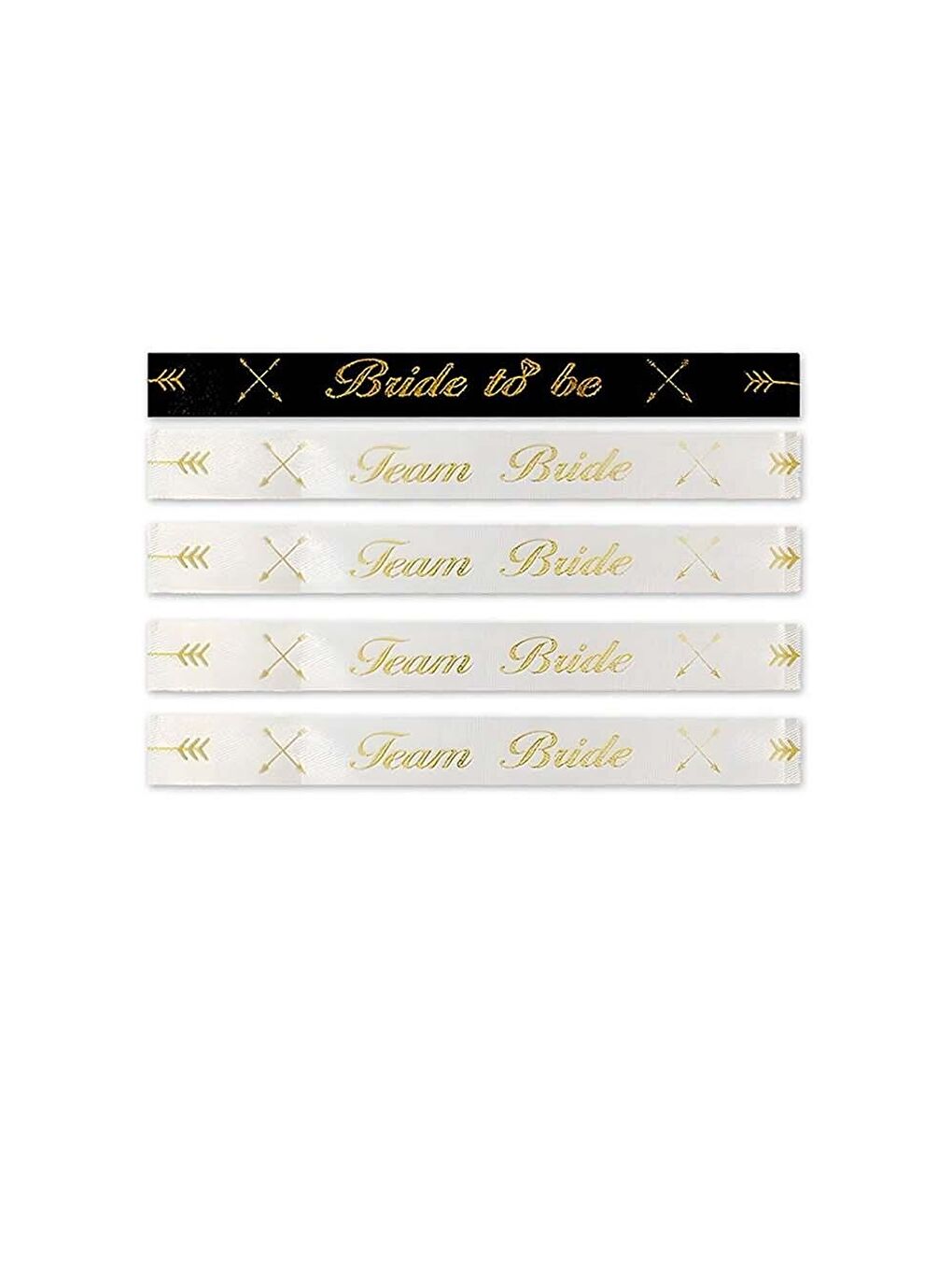 Beyaz Bride Bileklik Bekarlığa Veda Parti Aksesuarı Bride-Team Bride Bileklik 5'li-1