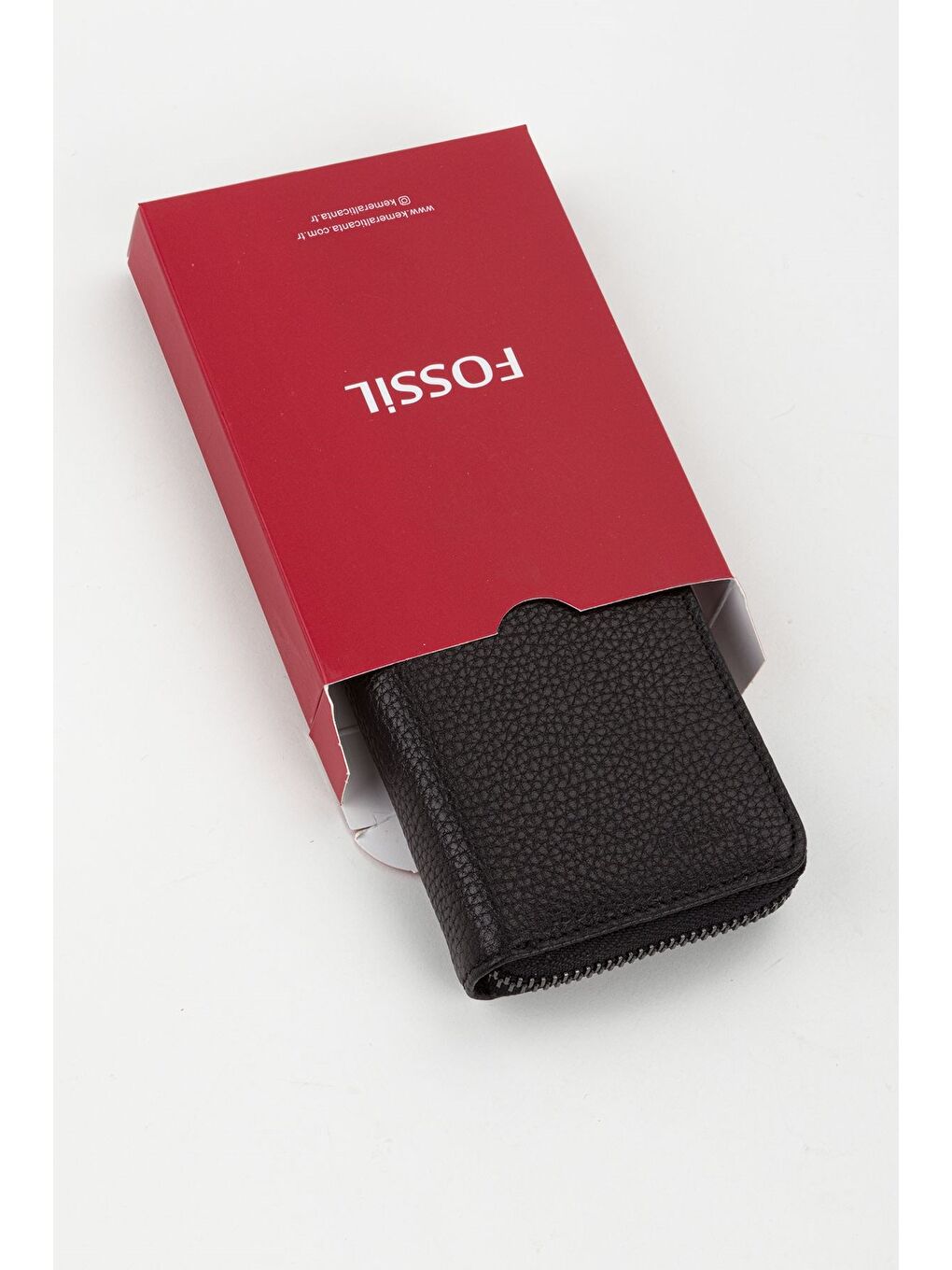 Siyah Kutulu Hakiki Deri  Fermuarlı El Portföyü Kartlık Cüzdan-7