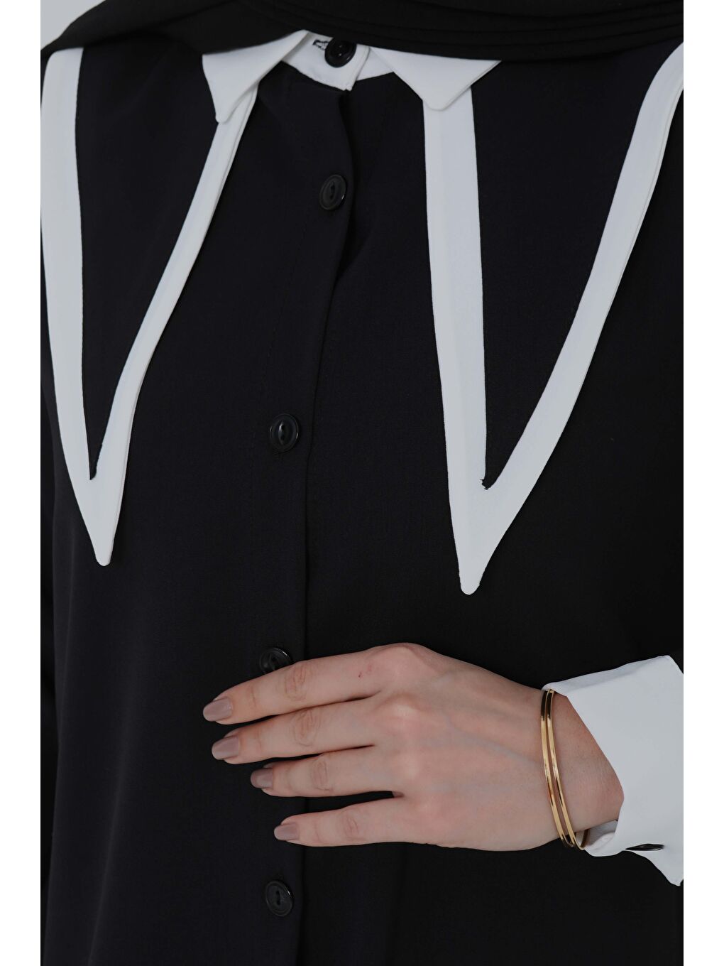 Çift Yakalı Linda Takım Siyah - 27020-6