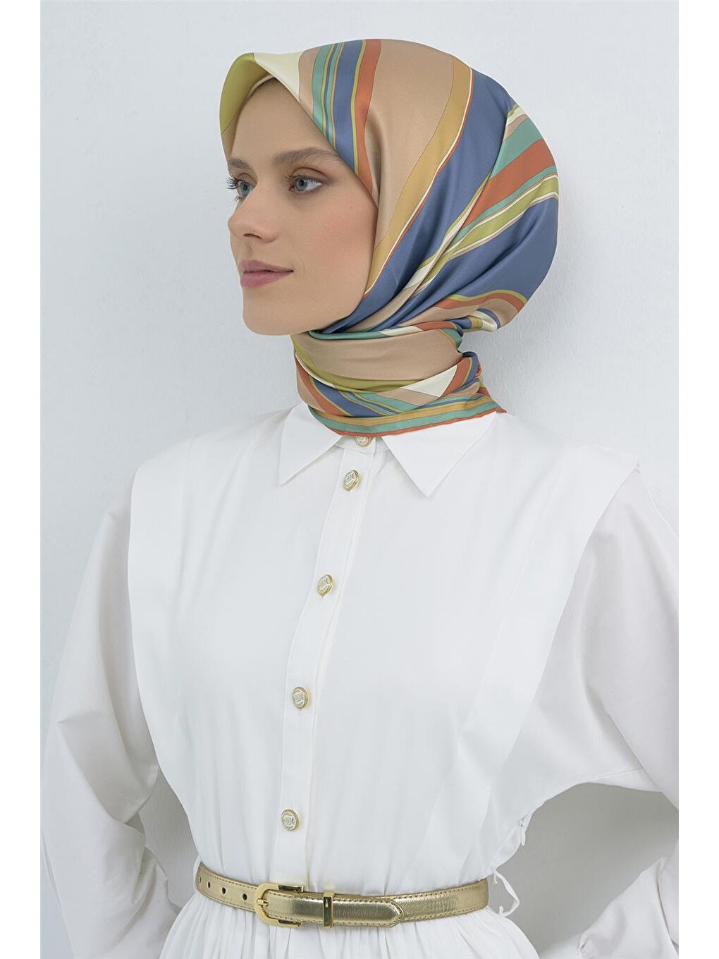 Karışık Saf İpek Sura Eşarp 9514D 31