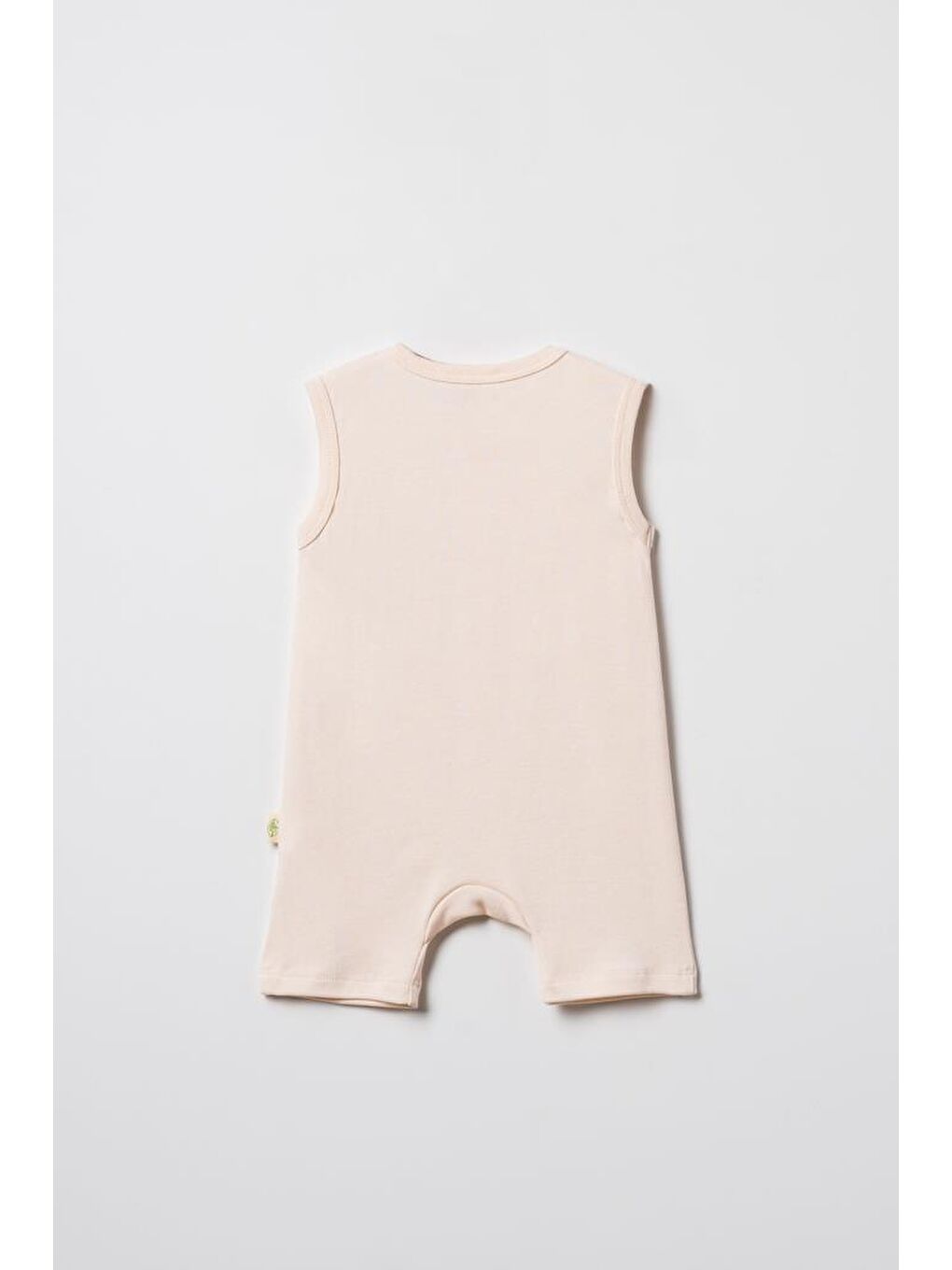 Ekru Bebek Şort Kollu Tulum, %100 Organik Pamuk, Bebek ve Yenidoğan Serisi - CSY8211-3