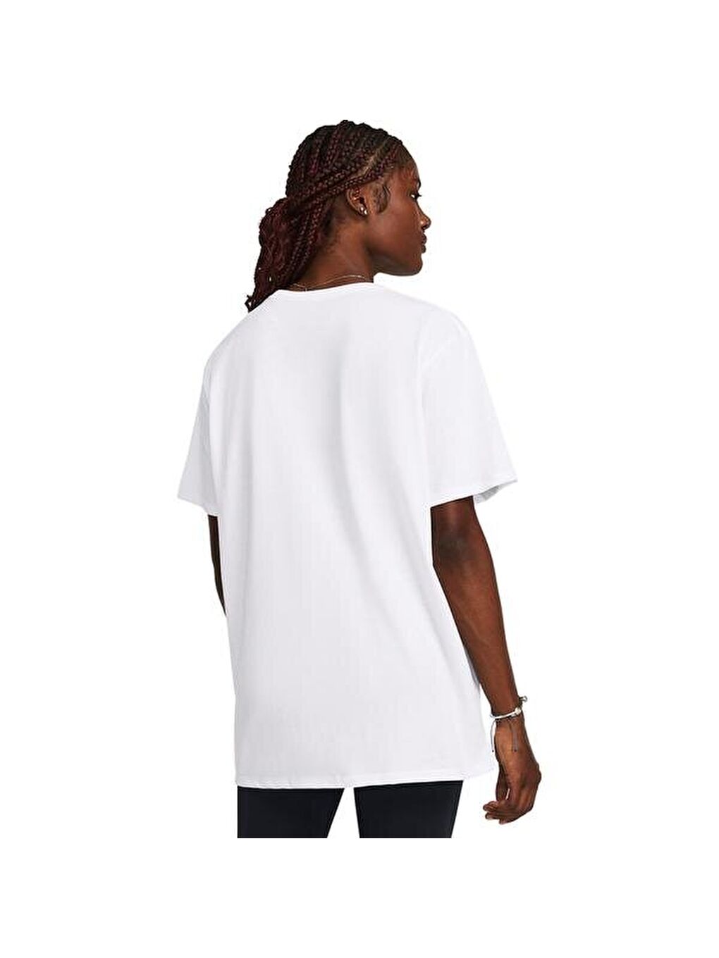 Campus Oversize Kadın Beyaz Tişört-1