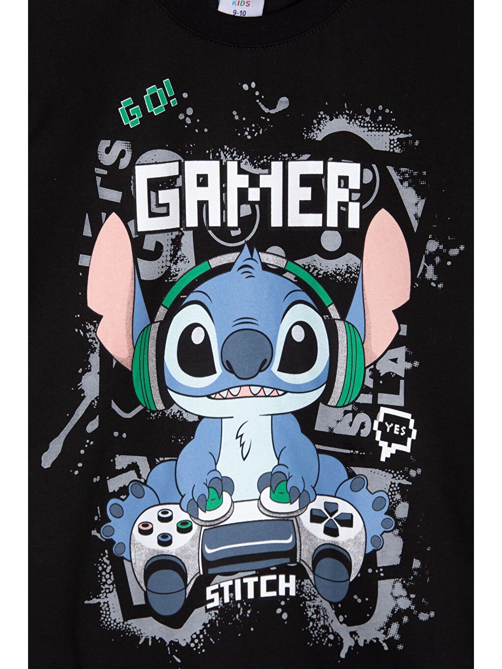 Siyah Gamer Karakter Baskılı Tişörtlü Erkek Çocuk Eşofman Takımı 23874-4