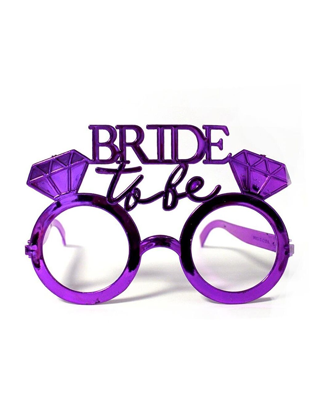 Bride to be Bekarlığa Veda Partisi Gözlüğü Tek Taşlı Bride Gözlük Mor-2