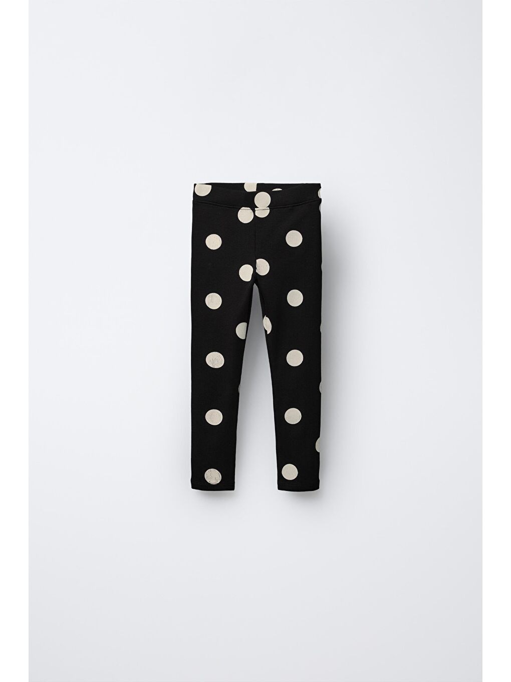 Kız Çocuk Pamuklu Siyah Puantiye Desenli Sweatshirt Tayt Alt-Üst Takım-1