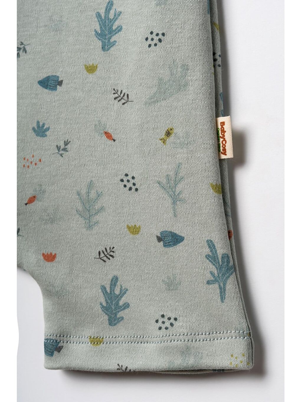 Ekru Bebek Şort Kollu Tulum, %100 Organik Pamuk, Bebek ve Yenidoğan Serisi - CSY8211-6