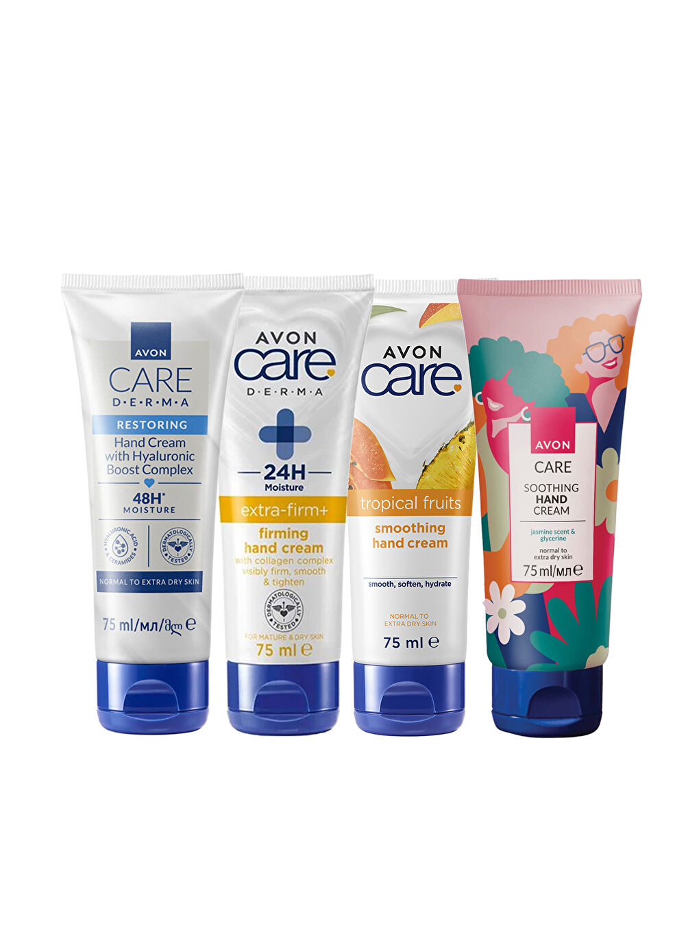 AVON Care Tropical Fruits Soothing ve Derma Dörtlü El Kremi Paketi