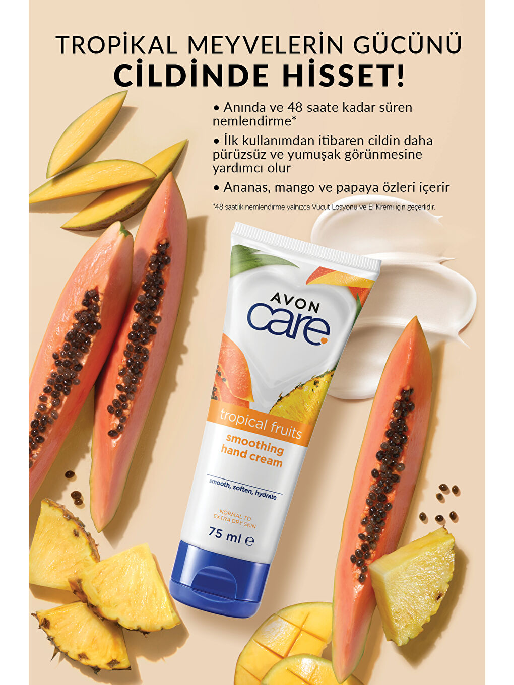 AVON Care Tropical Fruits Soothing ve Derma Dörtlü El Kremi Paketi - 1