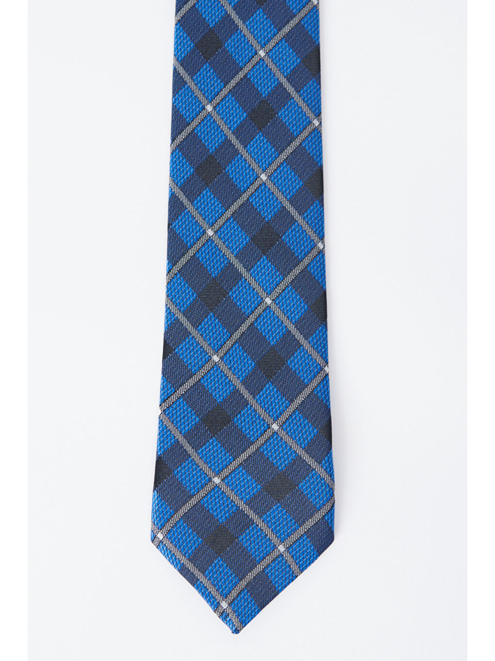 Erkek Mavi-Lacivert Desenli Kravat-1