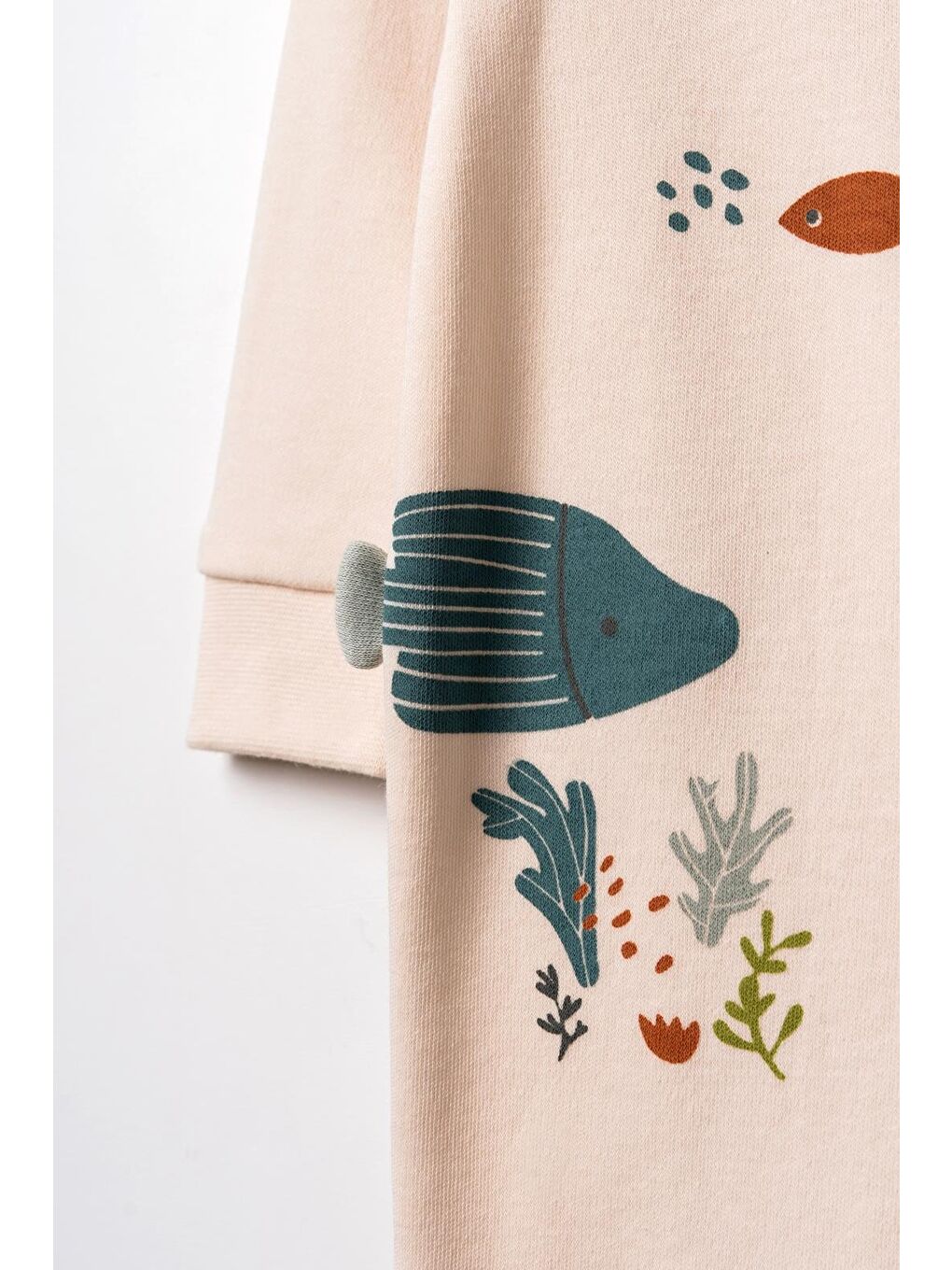 Ekru Bebek Tulum %100 Organik Pamuk , Bebek - Yenidoğan- csy8212-4