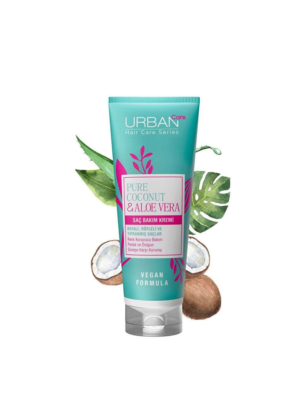 Urban Care Pure Coconut&Aloe Vera Boyalı Saçlara Özel Renk Koruyucu Saç Bakım Kremi-250ML-Vegan - 2