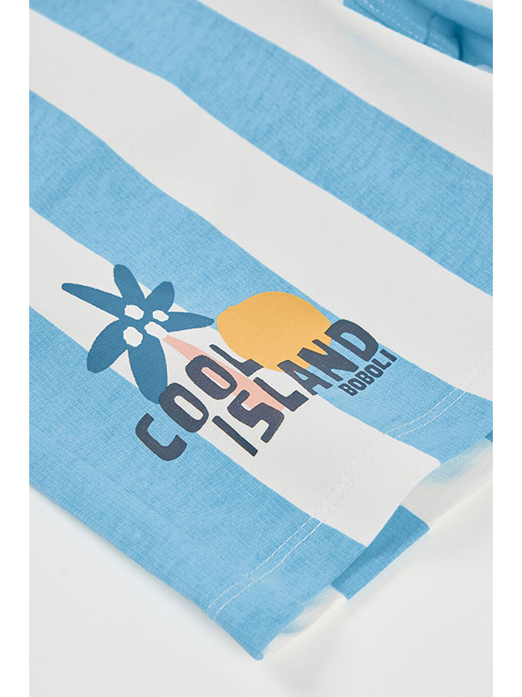 Çizgili Desenli Şort 2-6 Yaş Mavi-5