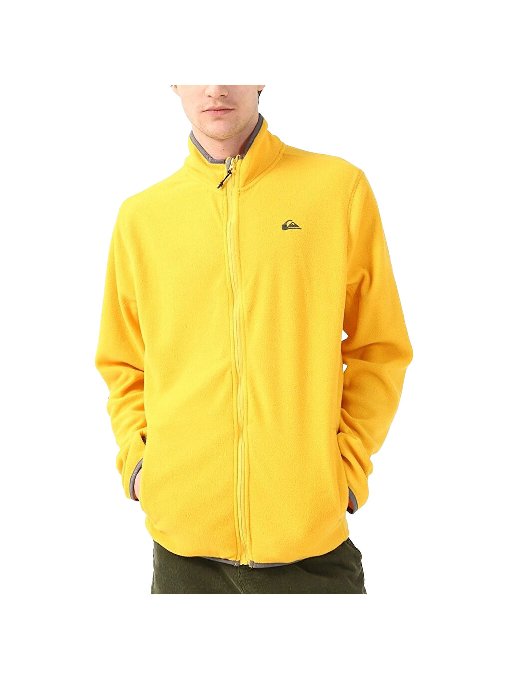 Mission Fz Erkek Sarı Polar Fermuarlı Sweatshirt