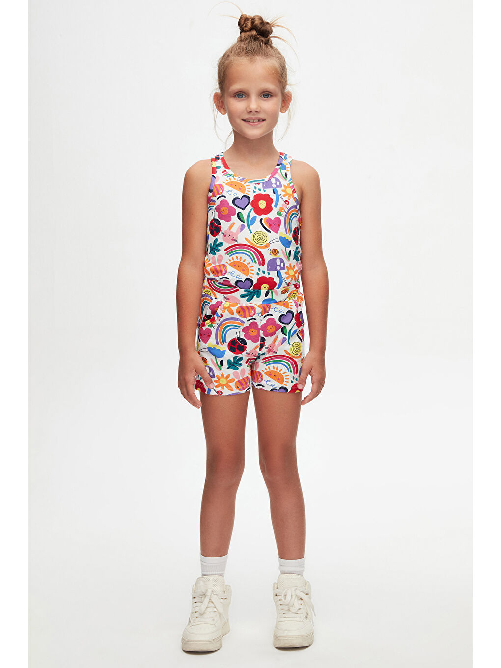 Karışık Little Friends Kız Çocuk Desenli Cepli Şort