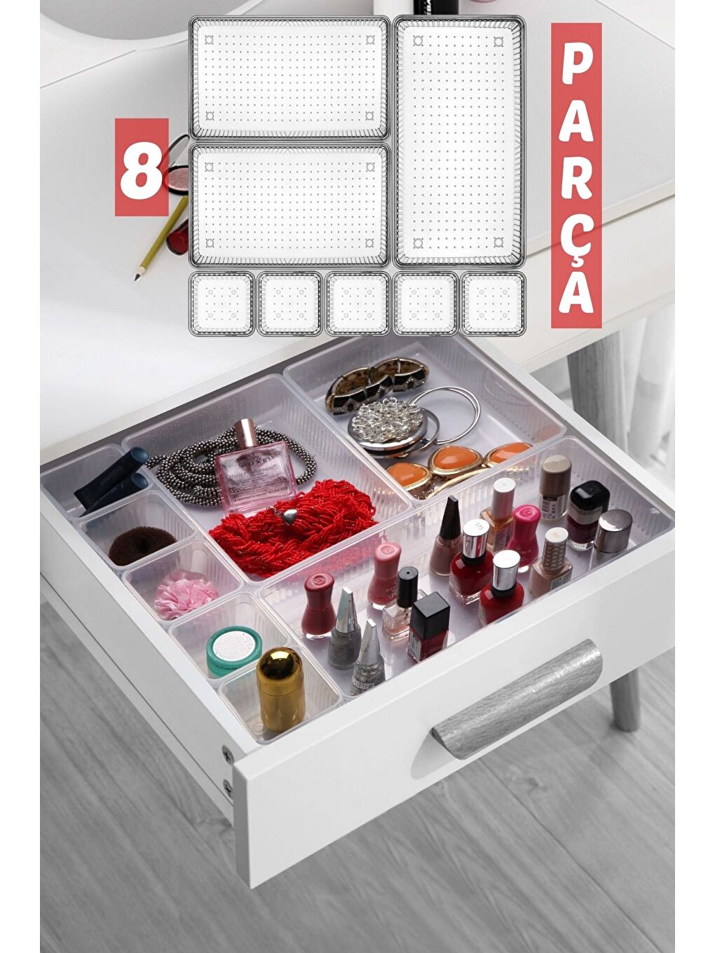 Nandy Home 8 Parça Çekmece İçi Düzenleyici  Organizer Set